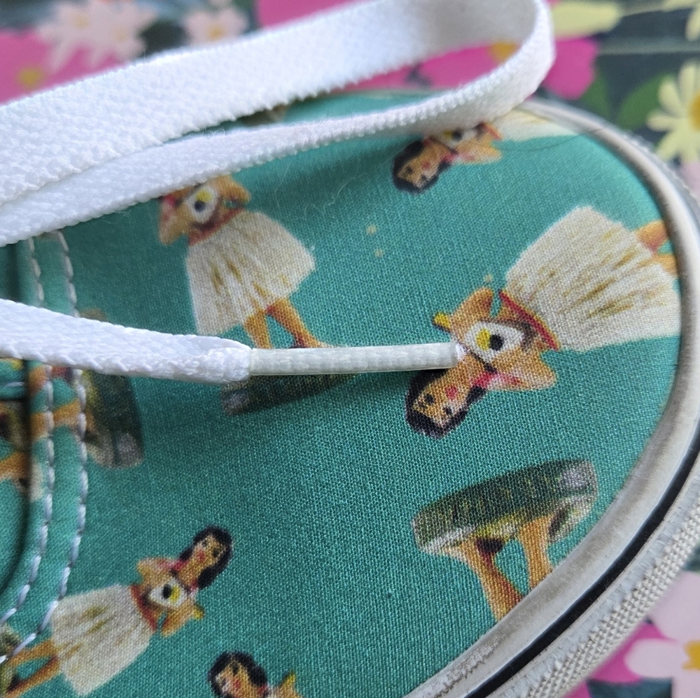 Vans Turquoise Shoes with Hula Dancer Design - Picture 5 of 6